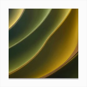 olive gold abstract wave art Canvas Print