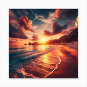 Sunset Stock Videos & Royalty-Free Footage 1 Canvas Print