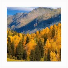 Autumn In The Mountains Photo Canvas Print