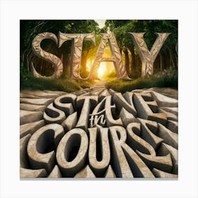 Stay Stay The Course Canvas Print