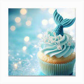 Mermaid Cupcake 1 Canvas Print