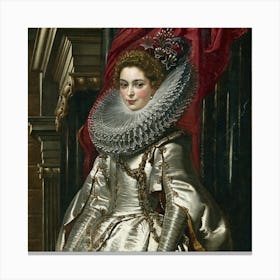 Lady In Silver Canvas Print