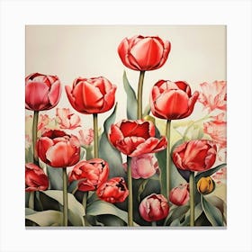 Red Tulips 1 Canvas Print