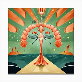 Shrimp In The Sea Canvas Print