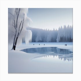 Frozen Lake Canvas Print