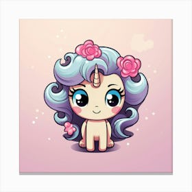 Cute Unicorn 342 Canvas Print