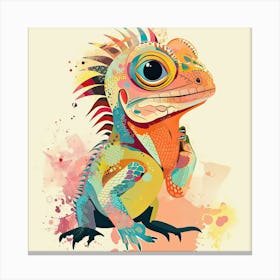 Charming Illustration Iguana 2 Canvas Print