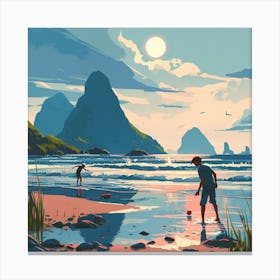 A Beach Canvas Print