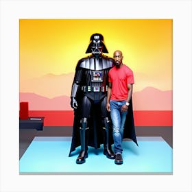 Darth Vader and tupac Canvas Print