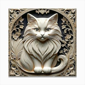 Feline Cat Creative Artwork Illustration 2 Canvas Print