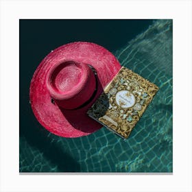 Hat And Book 1 Canvas Print