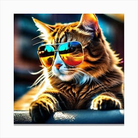 Cat In Sunglasses 20 Canvas Print
