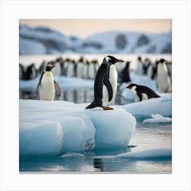 Antarctic Penguins Canvas Print