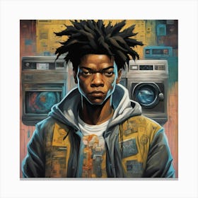 Man With Dreadlocks Canvas Print