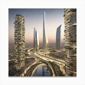 Dubai Skyline 3 Canvas Print