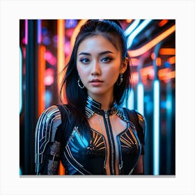 Futuristic Asian Girl 1 Canvas Print