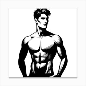 Muscular Man Canvas Print