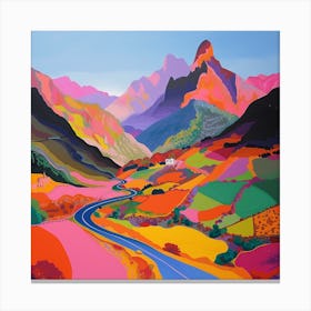 Abstract Travel Collection Andorra 1 Canvas Print