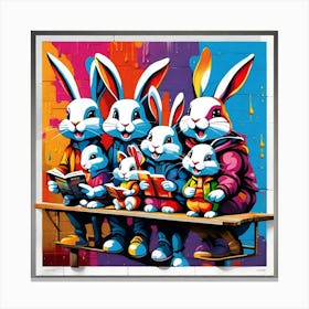 Bunny Family Canvas Print