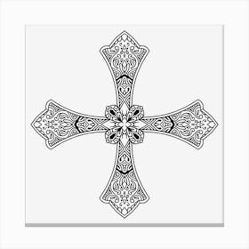 Cross Mandala 03 Canvas Print