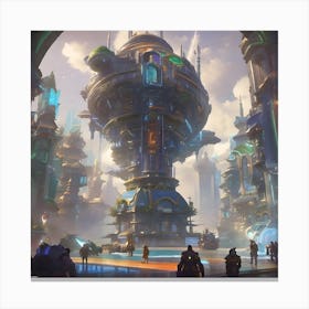 City In The Sky Canvas Print