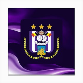 R.S.C. Anderlecht Logo Wall Art 15 Canvas Print