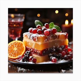 Christmas Dessert Canvas Print