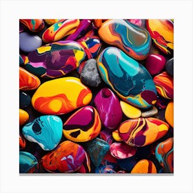 Colorful Marbled Rocks Canvas Print