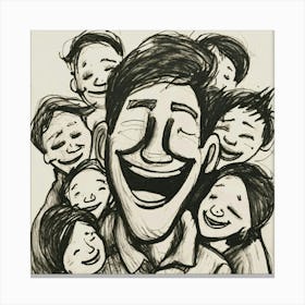 Happy Family Canvas Print