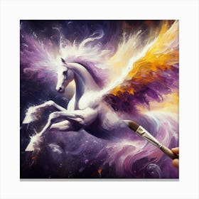 Unicorn With Wings Canvas Print