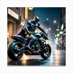 Batman On A Motorcycle gjb 1 Canvas Print
