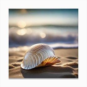 Seashell On The Beach 6 Canvas Print