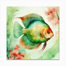 Watercolor Of A Fish 1 Canvas Print