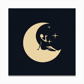 Moon And Star 1 Canvas Print