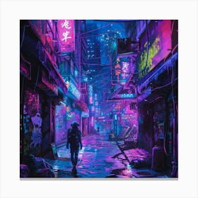 Neon City 6 Canvas Print