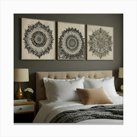 Three Mandalas Canvas Print