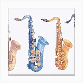 Saxophones 2 Canvas Print