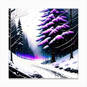 Snowy Forest Canvas Print