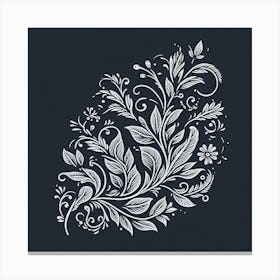 Floral Drawing Canvas Print