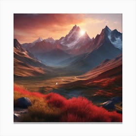 Landscape With Mountains 3 Canvas Print