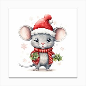 Santa Mouse 1 Canvas Print