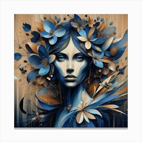 'Blue Flower' 1 Canvas Print