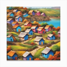 Colorful Houses Canvas Print