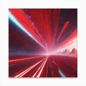 Red And Blue Light Canvas Print