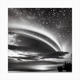 Star Trails In The Sky Canvas Print