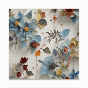 Blue Flowers Canvas Print