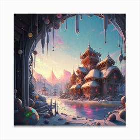 mountain village, 6 Canvas Print