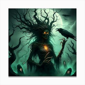 Crow Of The Dead Canvas Print