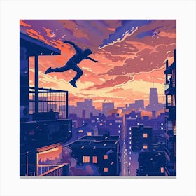 Sunset City Skyline Canvas Print