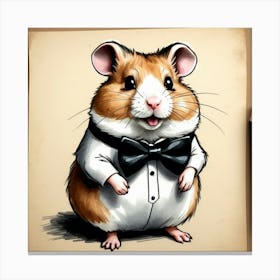 Hamster In A Bow Tie 1 Canvas Print